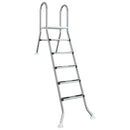 vidaXL Részben földbe süllyesztett medencelétra 222 x 128 cm 5-lépcsős
