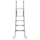 vidaXL Részben földbe süllyesztett medencelétra 222 x 128 cm 5-lépcsős