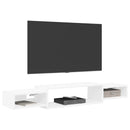 vidaXL Falsítható TV Szekrény Falra szerelhető Fehér 140 x 28 x 21 cm