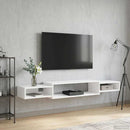 vidaXL Falsítható TV Szekrény Falra szerelhető Fehér 180 x 28 x 21 cm