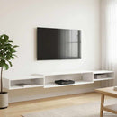 vidaXL Falsítható TV Szekrény Falra szerelhető Fehér 220 x 28 x 21 cm
