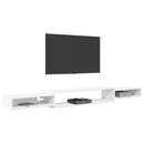 vidaXL Falsítható TV Szekrény Falra szerelhető Fehér 220 x 28 x 21 cm