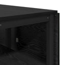 vidaXL Étkezőasztal 122 x 80 x 76,5 cm Szerelt Fa Fekete Tölgy