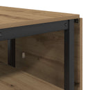 vidaXL Étkezőasztal 122 x 80 x 76,5 cm Szerelt Fa Kézműves Tölgy