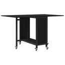 vidaXL Összecsukható étkezőasztal görgőkkel 130 x 80 x 76,5 cm