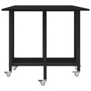 vidaXL Összecsukható étkezőasztal görgőkkel 130 x 80 x 76,5 cm