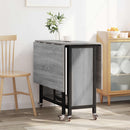 vidaXL Összecsukható étkezőasztal görgőkkel 130 x 80 x 76,5 cm acél PB