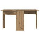 vidaXL Étkezőasztal 138 x 70 x 73,5 cm Szerelt Fa Kézműves Tölgy