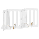 vidaXL Hajtható állatkerítés 4 pcs Fehér 201 x 38 x 70 cm Mérnöki fa