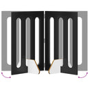 vidaXL Hajtható állatkerítés 4 pcs Fekete Tölgy 201 x 38 x 70 cm