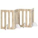vidaXL Hajtható állatkerítés 4 pcs Sonoma tölgy 201 x 38 x 70 cm