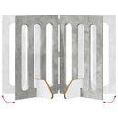 vidaXL Hajtható állatkerítés 2 db Betonszürke 100,5 x 38 x 70 cm