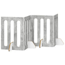 vidaXL Hajtható állatkerítés 4 pcs Beton Szürke 201 x 38 x 70 cm