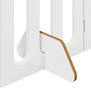 vidaXL Hajtható állatkerítés 2 pcs Magasfényű Fehér 100,5 x 38 x 70 cm