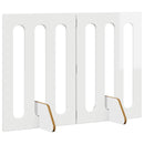 vidaXL Hajtható állatkerítés 2 pcs Magasfényű Fehér 100,5 x 38 x 70 cm