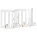vidaXL Hajtható állatkerítés 4 pcs Magasfényű Fehér 201 x 38 x 70 cm