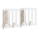 vidaXL Hajtható állatkerítés 4 pcs Füstölt Tölgy 201 x 38 x 70 cm