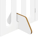 vidaXL Hajtható állatkerítés 2 pcs Fehér 100,5 x 38 x 90 cm Mérnöki fa