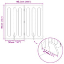 vidaXL Hajtható állatkerítés 2 db Fehér 100,5 x 38 x 90 cm Szerelt Fa