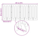 vidaXL Hajtható állatkerítés 4 pcs Fehér 201 x 38 x 90 cm Mérnöki fa