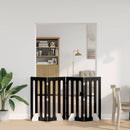 vidaXL Hajtható állatkerítés 4 pcs Fekete Tölgy 201 x 38 x 90 cm