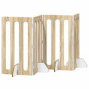 vidaXL Hajtható állatkerítés 4 pcs Sonoma tölgy 201 x 38 x 90 cm