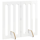 vidaXL Hajtható állatkerítés 2 pcs Magasfényű Fehér 100,5 x 38 x 90 cm