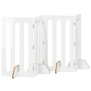 vidaXL Hajtható állatkerítés 4 pcs Magasfényű Fehér 201 x 38 x 90 cm