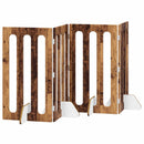 vidaXL Hajtható állatkerítés 4 pcs Tölgyfa 201 x 38 x 90 cm Mérnöki fa