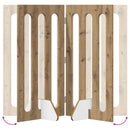 vidaXL Hajtható állatkerítés 2 pcs Kézműves Tölgy 100,5 x 38 x 90 cm