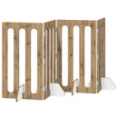 vidaXL Hajtható állatkerítés 4 pcs Kézműves Tölgy 201 x 38 x 90 cm