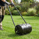 vidaXL Fűroller Aerátor Csipeszekkel Fekete 110 x 52 cm Vas