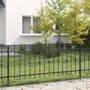 vidaXL Tüskés kerítés Asten Fekete 200 x 130 cm Porszórt acél
