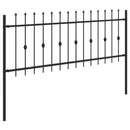 vidaXL Tüskés kerítés Asten Fekete 200 x 130 cm Porszórt acél