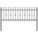 vidaXL Tüskés kerítés Asten Fekete 200 x 130 cm Porszórt acél