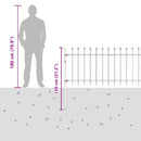 vidaXL Tüskés kerítés Asten Fekete 200 x 130 cm Porszórt acél