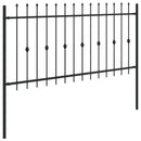 vidaXL Tüskés kerítés Asten Fekete 200 x 150 cm Porszórt acél