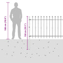 vidaXL Tüskés kerítés Asten Fekete 200 x 150 cm Porszórt acél