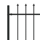 vidaXL Tüskés kerítés Asten Fekete 200 x 200 cm Porszórt acél