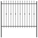 vidaXL Tüskés kerítés Asten Fekete 200 x 200 cm Porszórt acél