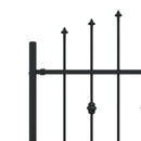 vidaXL Tüskés kerítés Asten Fekete
