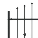 vidaXL Tüskés kerítés Asten Fekete 200 x 130 cm Porszórt acél