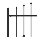 vidaXL Tüskés kerítés Asten Fekete 200 x 150 cm Porszórt acél