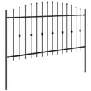 vidaXL Tüskés kerítés Asten Fekete 200 x 150 cm Porszórt acél