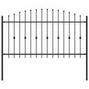 vidaXL Tüskés kerítés Asten Fekete 200 x 150 cm Porszórt acél