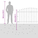vidaXL Tüskés kerítés Asten Fekete 200 x 150 cm Porszórt acél