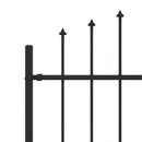 vidaXL Tüskés kerítés ASTEN 200 x 200 cm Porszórt acél Fekete