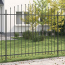 vidaXL Tüskés kerítés ASTEN 200 x 200 cm Porszórt acél Fekete