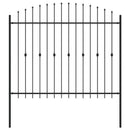 vidaXL Tüskés kerítés ASTEN 200 x 200 cm Porszórt acél Fekete