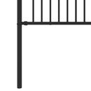 vidaXL Tüske Kerítés BAARLO 200 x 110 cm Porszórt acél Fekete